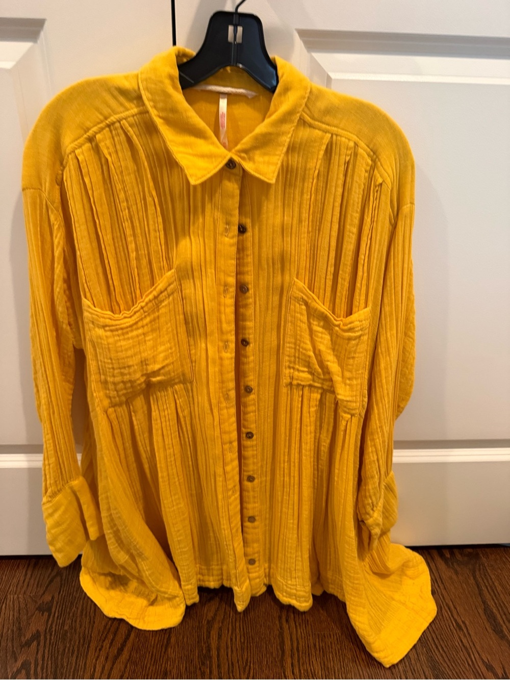 Free People Mustard Yellow Mini Dress